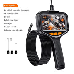 Industrial Endoscope Borescope Camera with LED Light – 2m/5m/10m Waterproof Snake Camera for Auto, Aircraft & Pipe Inspection